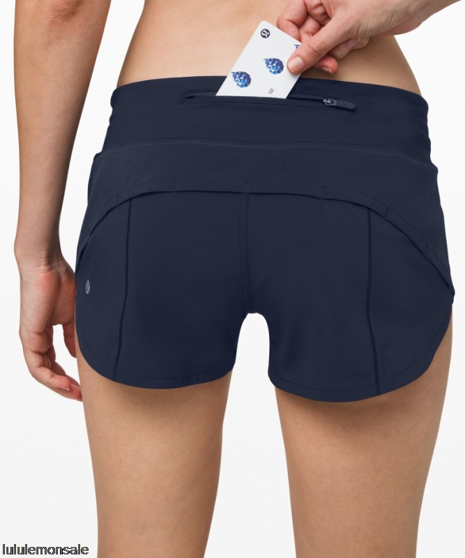 Lululemon Damen DELULU353 | True Navy Speed ​​Up Low Rise Lined Short 25